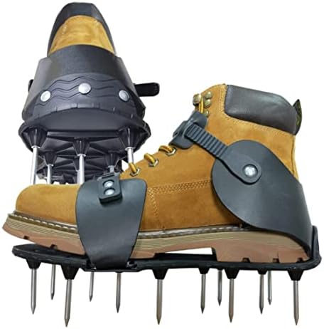 Aeratori per prato manuali  | Scarpe Aeratore per Prato – Scarpe con Punte per Aerazione del Giardino – Scarpe per Scavare l’Erba con Punte per Aerazione del Giardino – Scarpe Aeratori per Prato con Cinghie Regolabili – 1 Paio Aeratori per prato manuali Aeratori per prato manuali