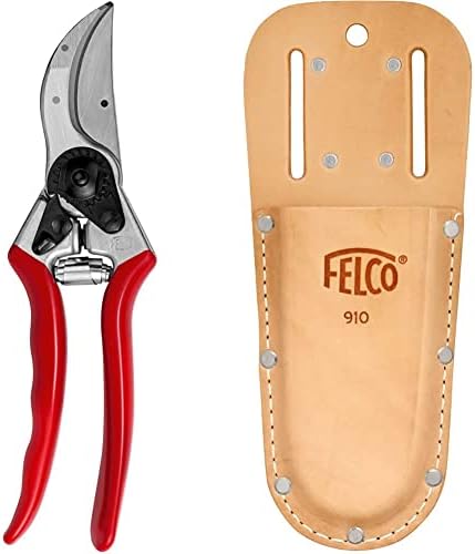 Forbici da giardinaggio e forbici  | Felco F-2 Potente Forbice Manuale con Fondina in Pelle Felco F-91 per Forbici da Potatura Forbici da giardinaggio e forbici Forbici da giardinaggio e forbici