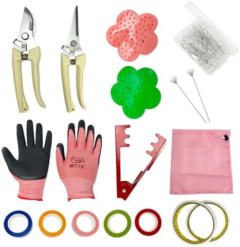 Forbici da giardinaggio e forbici  | Set di 15 Pezzi di Strumento per Rimuovere le Spine delle Rose, Set di Attrezzi da Giardino per Rimuovere le Spine dei Fiori, Strumenti Floreali con Forbici per Fiori e Potatori per Rose, Nastro Floreale e Spilli per Bouquet, Attrezzi da Giardinaggio per Fioristi. Forbici da giardinaggio e forbici Forbici da giardinaggio e forbici