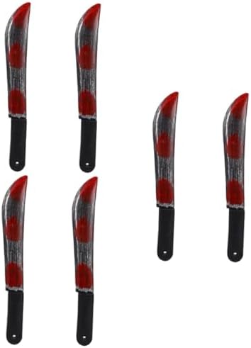 Machete da giardinaggio  | 6 Pezzi Props di Simulazione – Prop per Trick-or-Treating Giocattolo Macellaio Sanguinante Scimitar Costume di Halloween Accessori per Cosplay per Bambini Gioco Foto in Plastica Machete da giardinaggio Machete da giardinaggio