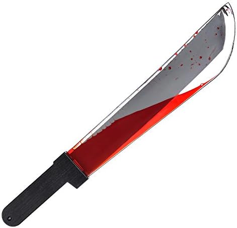 Machete da giardinaggio  | Machete Sanguinante (21″) – Prop in Plastica Realistica con Effetto Sangue Gocciolante – Perfetto per Halloween e Scherzi Terrificanti Machete da giardinaggio Machete da giardinaggio