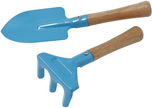 Pale da giardinaggio  | Maruwa Boeki Flower Tailors 47334 Set di Attrezzi in Legno, Azzurro Chiaro Pale da giardinaggio Pale da giardinaggio