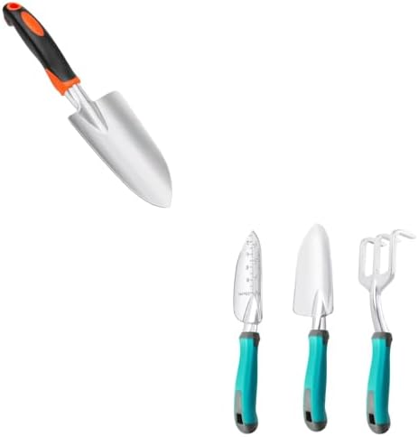 Pale da giardinaggio  | Pala da Giardino, Trapiantatore da Giardino, Pala Manuale Robusta con Manico Ergonomico + Set di 3 Attrezzi da Giardinaggio, Set di Attrezzi da Giardino Robusti Include Pala da Giardino Pale da giardinaggio Pale da giardinaggio