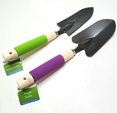 Pale da giardinaggio  | Set di 2 Trapiantatori da Giardino e Palette, Legno e Acciaio con Manico in Schiuma Pale da giardinaggio Pale da giardinaggio