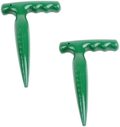 Piantatori di bulbi  | 2Pezzi Seminatrice da Giardino Coltivatore Attrezzo da Giardino Dispenser per Semina Spargitori Piantatore Seminatrice Strumento per Trapianto Giardinaggio Attrezzi per Vasi Puncher per Terreno da Giardino Mini Vaso di Fiori Piantatori di bulbi Piantatori di bulbi