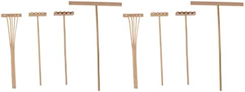 Rastrelli  | 8 Pezzi Mini Rake Zen Rake per Giardino Zen Strumento in Legno per Scrivania Strumento per Giardinaggio Rastrelli Rastrelli