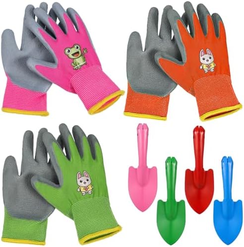 Set di attrezzi da giardinaggio  | 1 Set Guanti da Giardinaggio e Pala per Bambini, Pala Manuale in Metallo e Guanti, Mini Pala Strumento da Giardino Set di attrezzi da giardinaggio Set di attrezzi da giardinaggio