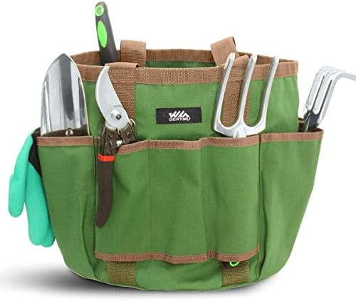 Set di attrezzi da giardinaggio  | Borsa a Secchiello per Attrezzi da Giardino – Borse da Giardino per Attrezzi, Caddy da Giardinaggio, Organizer Tote con Tasche, Set di Stoccaggio per Attrezzi in Tela Personalizzato e Resistente per Giardinieri (Solo Borsa/Senza Attrezzi) Set di attrezzi da giardinaggio Set di attrezzi da giardinaggio