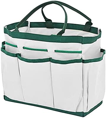 Set di attrezzi da giardinaggio  | Borsa per Attrezzi da Giardinaggio e Borsa da Giardinaggio, Organizzatore per Attrezzi da Giardino con 8 Tasche per Riporre Attrezzi da Giardinaggio 16,9″ X 5,1″ X 1″ (Attrezzi Non Inclusi) (Wh4) Set di attrezzi da giardinaggio Set di attrezzi da giardinaggio