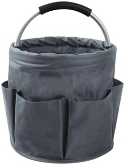 Set di attrezzi da giardinaggio  | Borsa per Attrezzi da Giardino, Borse da Giardinaggio Pieghevoli per Attrezzi, Organizer per Attrezzi da Giardino con 6 Tasche, Borsa da Giardino per Uso Interno ed Esterno (Grigia) Set di attrezzi da giardinaggio Set di attrezzi da giardinaggio