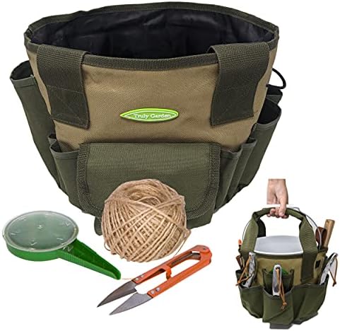 Set di attrezzi da giardinaggio  | Borsa per Attrezzi da Giardino – Rende il Giardinaggio Facile – Porta Tutti i Tuoi Attrezzi e Forniture da Giardino – Perfetta Borsa da Giardino e Organizer per Secchi per Giardinieri Appassionati Set di attrezzi da giardinaggio Set di attrezzi da giardinaggio