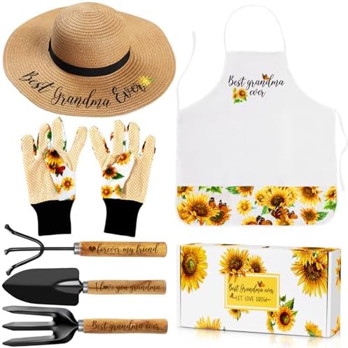 Set di attrezzi da giardinaggio  | Regali per Nonna – Regali per il Giardino della Nonna – Idee Regalo per il Compleanno della Nonna – Accessori da Giardinaggio all’Aperto, Set di Attrezzi da Giardino per la Nonna Amante delle Piante, Inizio per la Nonna Set di attrezzi da giardinaggio Set di attrezzi da giardinaggio