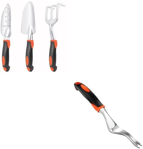 Set di attrezzi da giardinaggio  | Set di Attrezzi da Giardino, Set di Attrezzi da Giardinaggio Heavy Duty in 3 Pezzi + Strumento Manuale per Estirpare Le Erbacce, Strumento Estirpatore per Dente di Leone con Manico Ergonomico Set di attrezzi da giardinaggio Set di attrezzi da giardinaggio