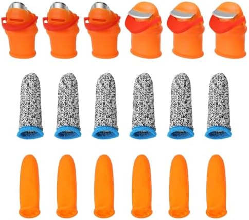 Set di attrezzi da giardinaggio  | Set di coltelli da giardinaggio Small 2 Style, 18 pezzi di coprimanico in silicone per la raccolta di frutta e verdura, attrezzo da giardino per potatura, arancione. Set di attrezzi da giardinaggio Set di attrezzi da giardinaggio