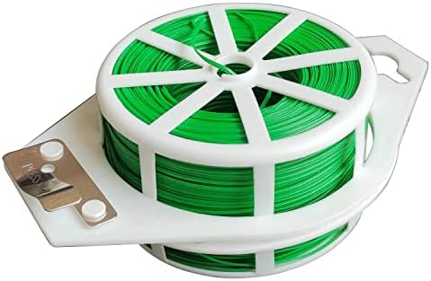 Spago da giardino e legature a spirale  | Fascette per Piante in Plastica da 200 Metri con Taglierina, Fascette Verdi Multiuso per Sicurezza delle Viti, Fascette da Giardino Aggiornate per Supporto alle Piante, Uso in Giardinaggio e in Casa e Ufficio (Verde) Spago da giardino e legature a spirale Spago da giardino e legature a spirale