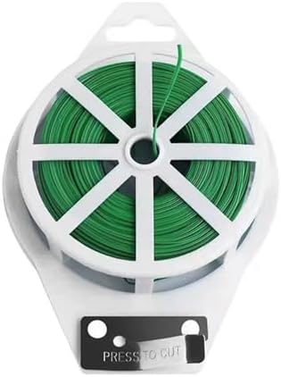 Spago da giardino e legature a spirale  | Filo Twist – 100 metri (1M) Legature verdi per piante da giardino con cutter, legature per giardinaggio, supporti per piante riutilizzabili, legature verdi per piante, legature per pomodori da giardino. Spago da giardino e legature a spirale Spago da giardino e legature a spirale