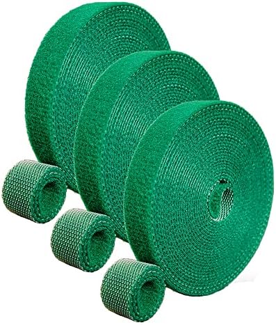 Spago da giardino e legature a spirale  | Legature per Giardino Verde | Legature per Piante Rampicanti 1 Piede X 1/2” In 3 Rotoli | Supporti per Piante per una Crescita Efficace e Forte | Spago da Giardino in Plastica Riciclata Verde e Legature a Vite per Paletti di Pomodoro Spago da giardino e legature a spirale Spago da giardino e legature a spirale