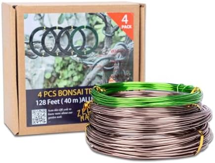 Strumenti per Bonsai  | Set di Fili per Bonsai – Totale 39 Metri (9,75 Metri per Ogni Dimensione) 3 Dimensioni – 1,0 Mm, 1,5 Mm, 2,0 Mm – Resistenti alla Corrosione e alla Ruggine Strumenti per Bonsai Strumenti per Bonsai